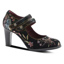 L'Artiste By Spring Step Showy Mary Jane Pump Black Multi (Women's)