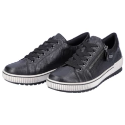 Remonte D0700 Maditta 00 Sneaker Black Leather (Women's) -Johns Runwalk Shop Blk 8