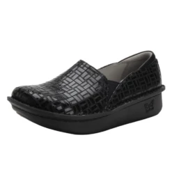 Alegria Debra Black Score Slip-On Clog (Women's)