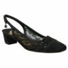 J Renee Faleece Heel Black Lace (Women's)