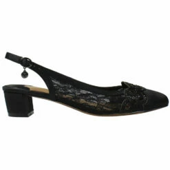 J Renee Faleece Heel Black Lace (Women's) 9 J Renee Faleece Heel Black Lace (Women's) -Johns Runwalk Shop Faleece Blk 3
