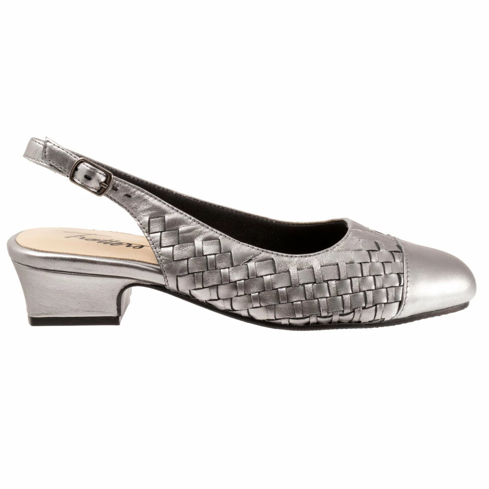 Trotters Dea Woven Slingback Pewter (Women's) 4 Trotters Dea Woven Slingback Pewter (Women's) - Image 2