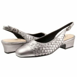 Trotters Dea Woven Slingback Pewter (Women's) 19 Trotters Dea Woven Slingback Pewter (Women's) -Johns Runwalk Shop Pew 8