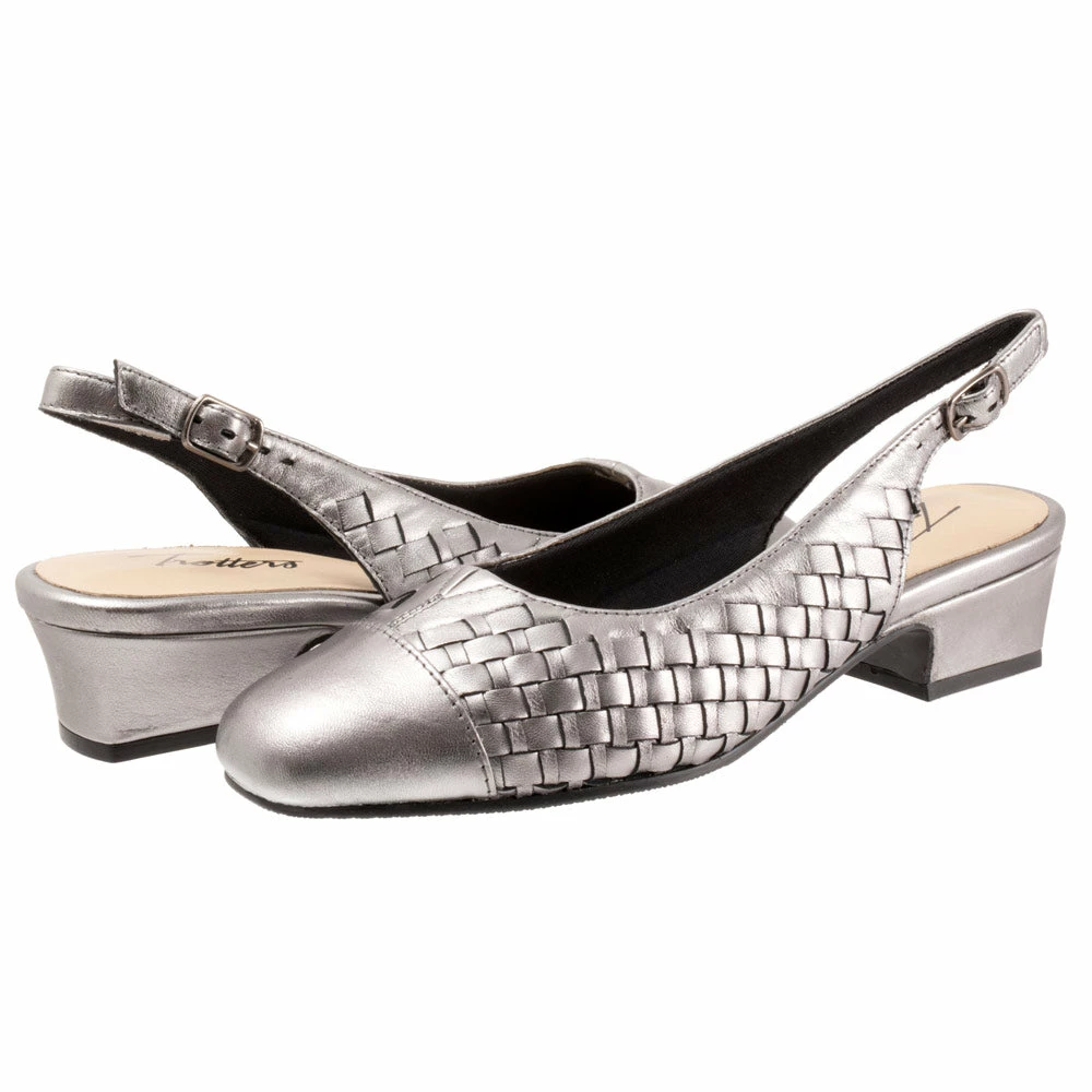 Trotters Dea Woven Slingback Pewter (Women's) 11 Trotters Dea Woven Slingback Pewter (Women's) - Image 9