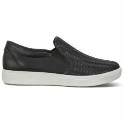 Ecco Soft 7 Woven Slip-On Sneaker Black Leather (Women's) -Johns Runwalk Shop Soft7Woven Blk 3