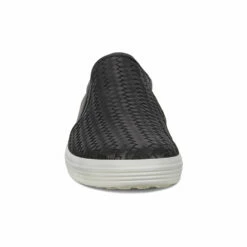 Ecco Soft 7 Woven Slip-On Sneaker Black Leather (Women's) -Johns Runwalk Shop Soft7Woven Blk 4