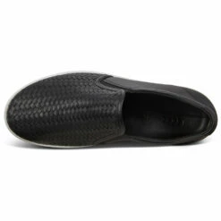 Ecco Soft 7 Woven Slip-On Sneaker Black Leather (Women's) -Johns Runwalk Shop Soft7Woven Blk 6