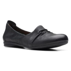 Clarks Rena Way Black Leather Slip-On (Women's)