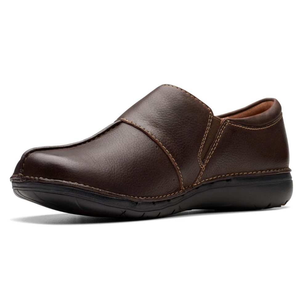 Clarks Un Loop Ave Dark Brown Leather Slip-On (Women's) 5 Clarks Un Loop Ave Dark Brown Leather Slip-On (Women's) - Image 3