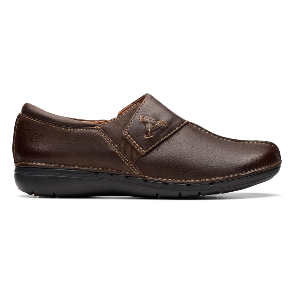 Clarks Un Loop Ave Dark Brown Leather Slip-On (Women's) 4 Clarks Un Loop Ave Dark Brown Leather Slip-On (Women's) - Image 2