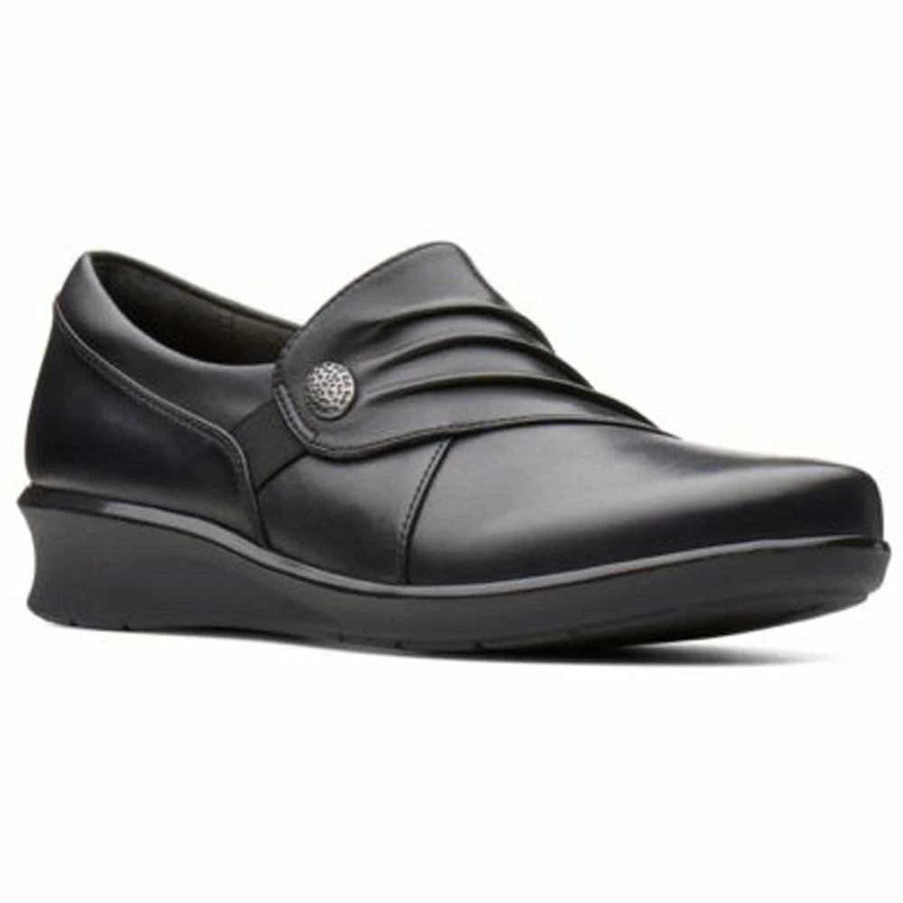 Clarks Hope Roxanne Slip-On Black Leather (Women's) 3 Clarks Hope Roxanne Slip-On Black Leather (Women's)