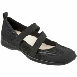Trotters Josie Black Lizard Leather (Women's)