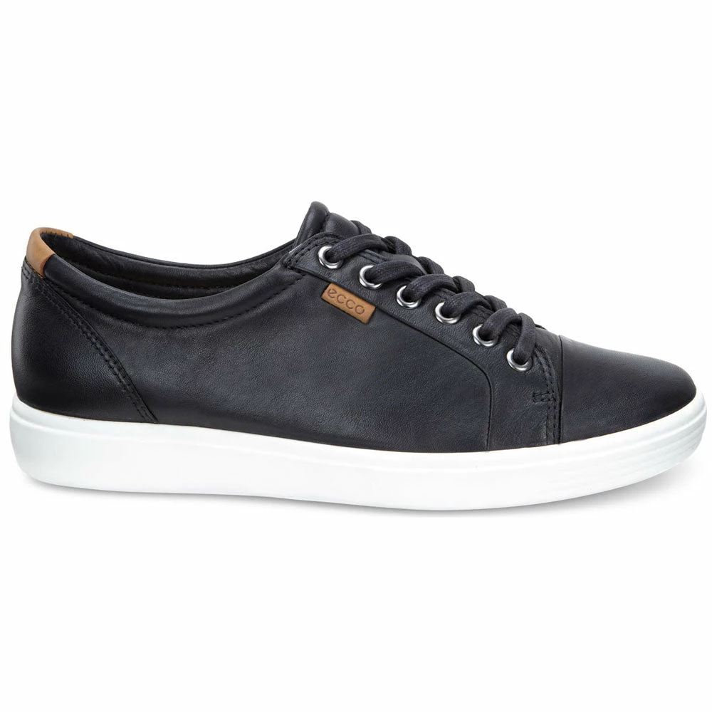 Ecco Soft 7 Black Leather Sneaker (Women's) 5 Ecco Soft 7 Black Leather Sneaker (Women's) - Image 3