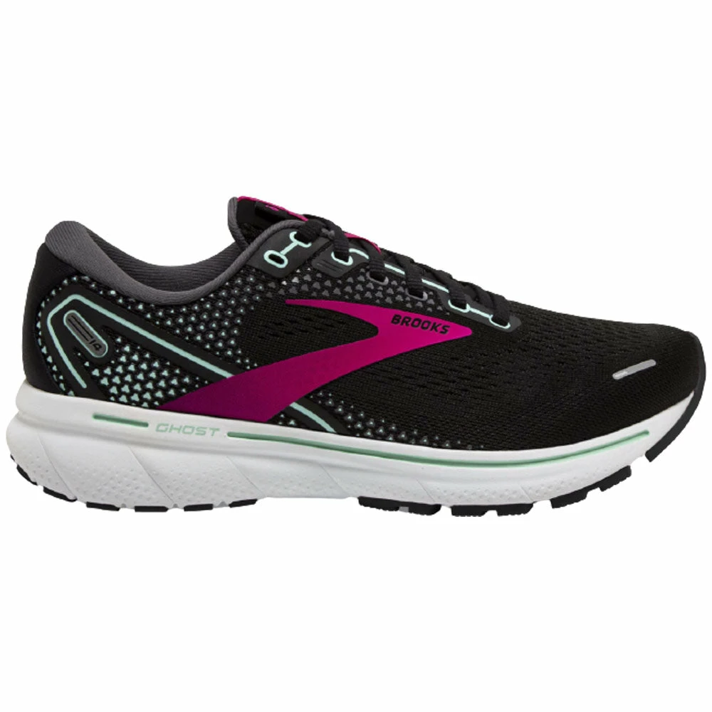 Brooks Ghost 14 Sneaker Black Pink Yucca (Women's) 4 Brooks Ghost 14 Sneaker Black Pink Yucca (Women's) - Image 2