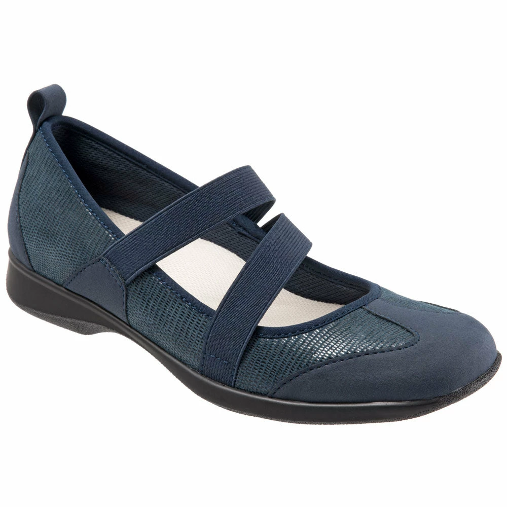 Trotters Josie Dark Blue Lizard Leather (Women's) 3 Trotters Josie Dark Blue Lizard Leather (Women's)