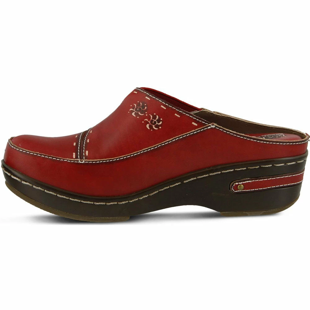 L'Artiste By Spring Step Chino Clog In Red Leather 4 L'Artiste By Spring Step Chino Clog In Red Leather - Image 2