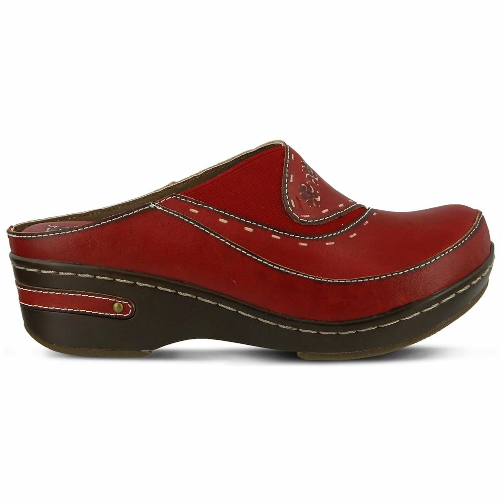 L'Artiste By Spring Step Chino Clog In Red Leather 5 L'Artiste By Spring Step Chino Clog In Red Leather - Image 3