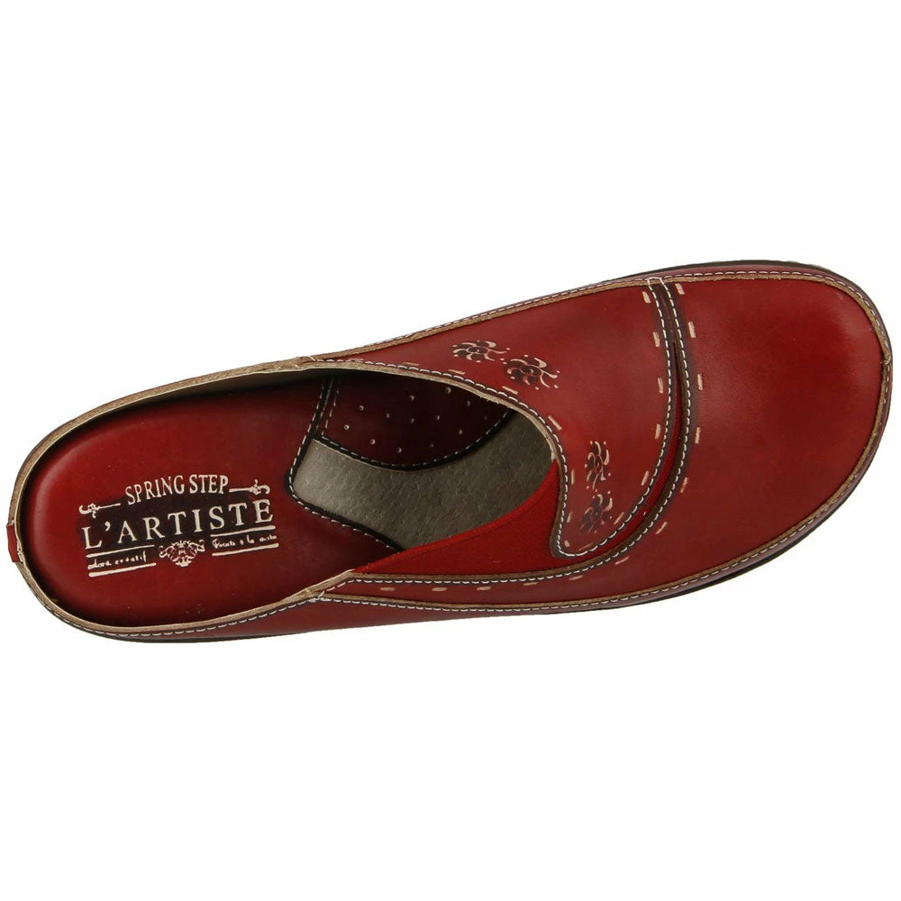 L'Artiste By Spring Step Chino Clog In Red Leather 7 L'Artiste By Spring Step Chino Clog In Red Leather - Image 5