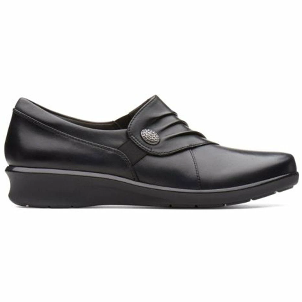 Clarks Hope Roxanne Slip-On Black Leather (Women's) 5 Clarks Hope Roxanne Slip-On Black Leather (Women's) - Image 3